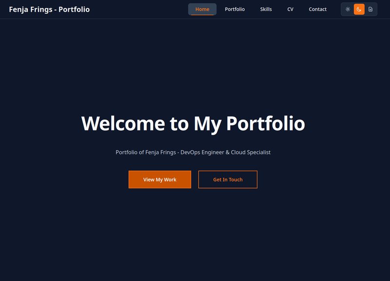 Fenja-Frings.de - Personal Portfolio Website project screenshot showing the main interface and features