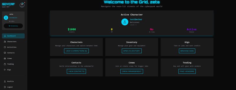 PyRunner / SoyCaf.net project screenshot showing the main interface and features